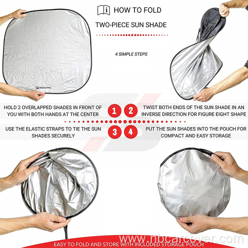 Universal front foldable waterproof uv sun protector